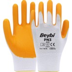 Beybi Pn3 Polyester Örme Nitril Eldiven Sarı Koli (288 Çift)