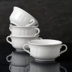Güral Porselen Venedik 4 Parça 12 cm Kulplu Çorba Kasesi Şık Tasarım ve Kullanışlılık