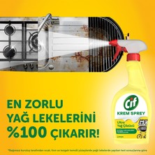 Cif Krem Sprey Limon Ultra Yağ Çözücü Yüzey Temizleyici 750 ml X3