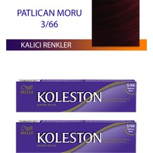 Wella Koleston 2 Adet Single Tüp Boya Saç Boyası Patlıcan Moru 3/66