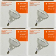 Osram Ledvance 250W Şeffaf Infrared Isıtıcılı E27 Duylu Halojen Ampul (4 Adet)