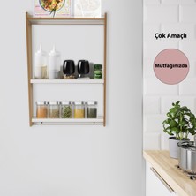 Minera Çok Amaçlı Duvar Montessori Kitaplık Ünitesi / 3 Raflı / Naturel