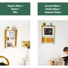Minera Çok Amaçlı Duvar Montessori Kitaplık Ünitesi / 3 Raflı / Naturel