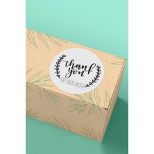 Xox Shops Thank You Sticker Teşekkürler Paketleme Etiketi Siyah Yazılı For Your Order - 3X3CM 90 Adet - ST2017