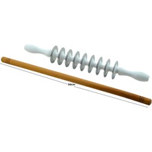 Hit Dükkan 9 Bıçaklı Pratik Merdane Mantı Kesme Aparatı ve Ahşap 50CM Oklava 2 Li Set