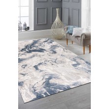 Efor Halı Bafra Mavi Halı Yumuşak Oturma Odası Salon Çocuk Odası Mutfak Halısı P1192 120 x 180