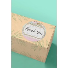 Xox Shops Thank You Sticker Teşekkürler Ürün ve Paketleme Etiketi Çiçek Desenli - 3X3CM 90 Adet - ST2016