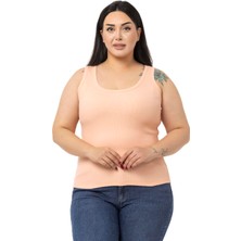 Disentis Modest Büyük Beden Askılı Fitilli Kaşkorse Somon Body
