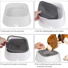 Longbangdian Shop Mavi Stil 1.5l Köpek Kase Yüzen Ağız Islatmayan Köpek Besleyici Dökülme Yok Içme Suyu Besleyici Plastik Taşınabilir Pet Kase Evcil Hayvan Ürünleri (Yurt Dışından)