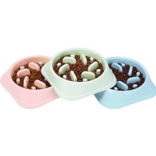 Longbangdian Shop Pı Stili 2021 Yeni Pet Köpek Kasesi Yavaş Besleyici Plastik Boğulma Önleyici Köpek Yavrusu Kedi Yeme Çanak Kase Yutmayı Önleyici Yemek Tabağı (Yurt Dışından)