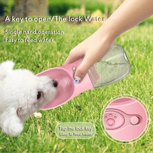 Longbangdian Shop Pembe Tarzı 480ML Taşınabilir Pet Köpek Küçük Büyük Köpekler Için Su Şişesi Seyahat Yavru Kedi Içme Kabı Açık Pet Su Sebili Besleyici Pet Ürün (Yurt Dışından)