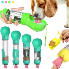 Longbangdian Shop 4'ü 1 Arada Yeşil Stil 550ML Küçük Büyük Köpekler Için Taşınabilir Pet Su Şişesi Seyahat Yavru Kedi Içme Kabı Açık Malzemeleri Suministros Para Perros (Yurt Dışından)