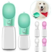 Longbangdian Shop Pembe B Stili 550ML ml Taşınabilir Pet Köpek Küçük Büyük Köpekler Için Su Şişesi Seyahat Yavru Kedi Içme Kase Bulldog Su Sebili Besleyici (Yurt Dışından)