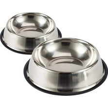 Longbangdian Shop Ayak Izi Xl Stili Paslanmaz Çelik Köpek Kedi Kase Kaymaz Dayanıklı Gıda Besleyici Su Kaseleri Küçük Orta Büyük Köpekler Için Pet Besleme Içme Malzemeleri (Yurt Dışından)