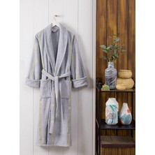 A.Z.H. Naturel %100 Cotton   Ihraç Ürünü Lüx Şeritli Şal Yaka Greek Kadife Erkek Bornozu