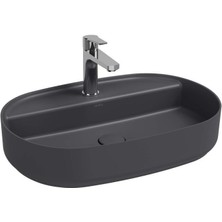 Isvea Infinity Batarya Delikli Tezgah Üzeri Lavabo 60 cm Antrasit