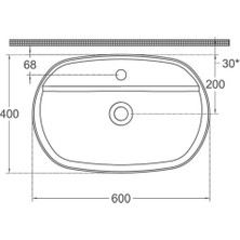 Isvea Infinity Batarya Delikli Tezgah Üzeri Lavabo 60 cm Antrasit