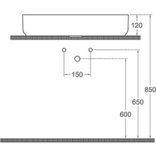 Isvea Infinity Batarya Delikli Tezgah Üzeri Lavabo 60 cm Antrasit