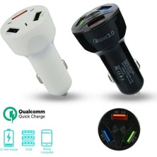 Herşey Fırsat Oto 3 USB Qualcomm Quick Qc 3.0 7A Hızlı Araç Şarj Aleti Cihazı