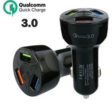 Herşey Fırsat Oto 3 USB Qualcomm Quick Qc 3.0 7A Hızlı Araç Şarj Aleti Cihazı