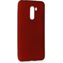 Newface Xiaomi Pocophone F1 Kılıf Premium Rubber Silikon - Bordo 317105