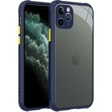 Mutaks Apple iPhone 11 Pro Uyumlu Kılıf Kenarları Kabartmalı ​​kaff Kapak