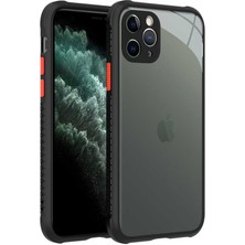 Mutaks Apple iPhone 11 Pro Uyumlu Kılıf Kenarları Kabartmalı ​​kaff Kapak