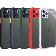 Mutaks Apple iPhone 11 Pro Uyumlu Kılıf Kenarları Kabartmalı ​​kaff Kapak