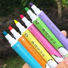 Tüftürük Silinebilir Iki Başlıklı Fosforlu Kalem 6 Renk