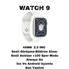 Tekiz Teknoloji Watch 9 Pro Akıllı Saat Iphone ve Android Tüm Telefonlara Uyumlu Sesligörüşme Bildirim Alma