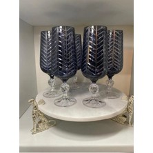 Tomurcuk Home Bohemia Kristal Lüsterli Kadeh Bardak Siyah Renkli 180 cc 6 Adet