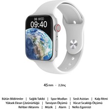 Tekiz Teknoloji Watch 9 Serisi Uyumlu Sesli Arama Bildirim Sesli Asistan 45MM Akıllı Saati Ios/android Uyumlu