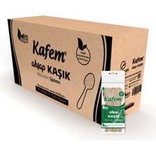 Kafem Ahşap Kaşık 25 Li x 100 Paket (Koli)