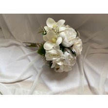 Zb Flowers Gelin buketi Krem Gelin Çiçeği Söz Çiçeği El Buketi Yapay Çiçek