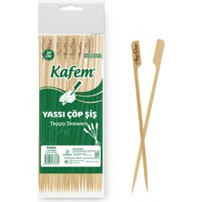 Kafem Yassı Çöp Şiş - Sunum Kürdanı 20 cm 50 Li x 100 Paket (Koli)