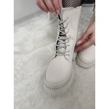 Çiğdem Kundura Angella Taşlı Kadın Postal(Ilkr B7) - Bej - 36