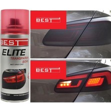 Best Elite Transparan Far Boyası 200 ml Kırmızı