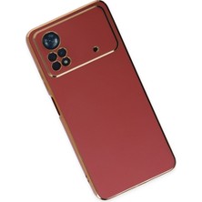 Newface Xiaomi Poco X4 Pro 5g Kılıf Volet Silikon - Kırmızı 300099