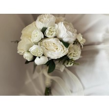 Zb Flowers Gelin buketi Krem Gelin Çiçeği Söz Çiçeği El Buketi Yapay Çiçek