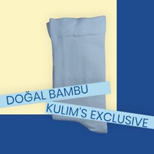 Kulims Unisex Bambu Düz Dikişsiz Burun 6'lı Soket Çorap Uzun Beyaz Çorap