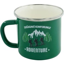Orcamp Retro Emaye Kupa Bardak Adventure 330 cc Yeşil Adventure