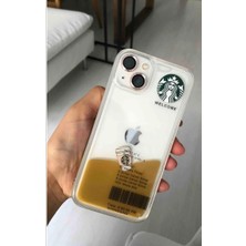 HappyCase iPhone 13/14 Uyumlu Kılıf Sulu Starbucks Tasarımlı Silikon Kılıf Kapak