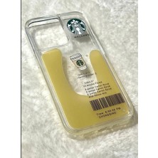 HappyCase iPhone 13/14 Uyumlu Kılıf Sulu Starbucks Tasarımlı Silikon Kılıf Kapak