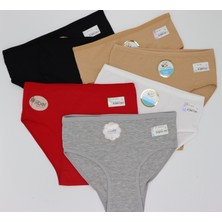 Jiber 7'li Yüksek Bel Extra Yumuşak ve Extra Esnek Pamuklu Külot Bato Set