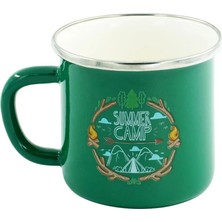 Orcamp Retro Emaye Kupa Bardak Adventure 330 cc Yeşil Summer Camp