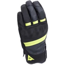 Daınese Eld/ Fulmıne D-Dry-Gloves Black/yellow Flue