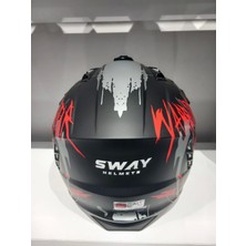 Sway Kask Sway X1-X Seul Black/red Çene Çıkan