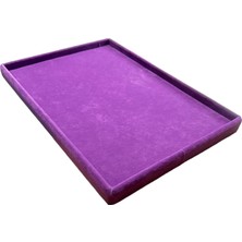 Byoztek Servis Tablası Büyük Boy Takı Sergileme Tablası Mor