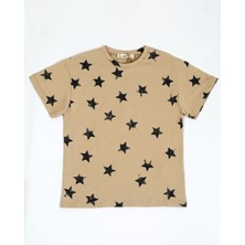 Luess Erkek Çocuk Yıldız Baskılı Oversıze T-Shirt