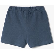 Koton Basic Şort Beli Lastikli Dokulu Pamuklu